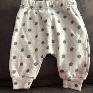 Gray and black polka dot Disney baby pants 3-6 months